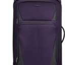 U.S. Traveler Aviron Bay Expandable Softside Luggage with Spinner Wheels, Purple, Large 31-Inch