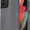 Speck Products Presidio2 Grip Samsung Galaxy S21 Ultra 5G, Graphite Grey/Black/Bold Red