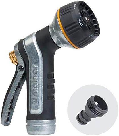 Melnor 65020-AMZ Metal Nozzle with QuickConnect Product Adapter Set, Multi-Pattern, Heavyweight Rear Trigger