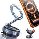 DIMONCOAT Upgraded Suction Pro [Nano Gel+Vacuum] Magnetic Phone Holder for Your Car, Magsafe Car Mount [3000gf Magnetic] 360 Adjustable Suction Cup Phone Mount Car Accessories for Women iPhone 17