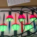 Romasaty 8 Pack Christmas Bubble Lights Replacement Bulbs, Vintage Christmas LED Bubble Lights Replacement Bulbs with Red Green Bases for Xmas Tree Decor, 0.6 Watts, C7/E12 Candelabra Base