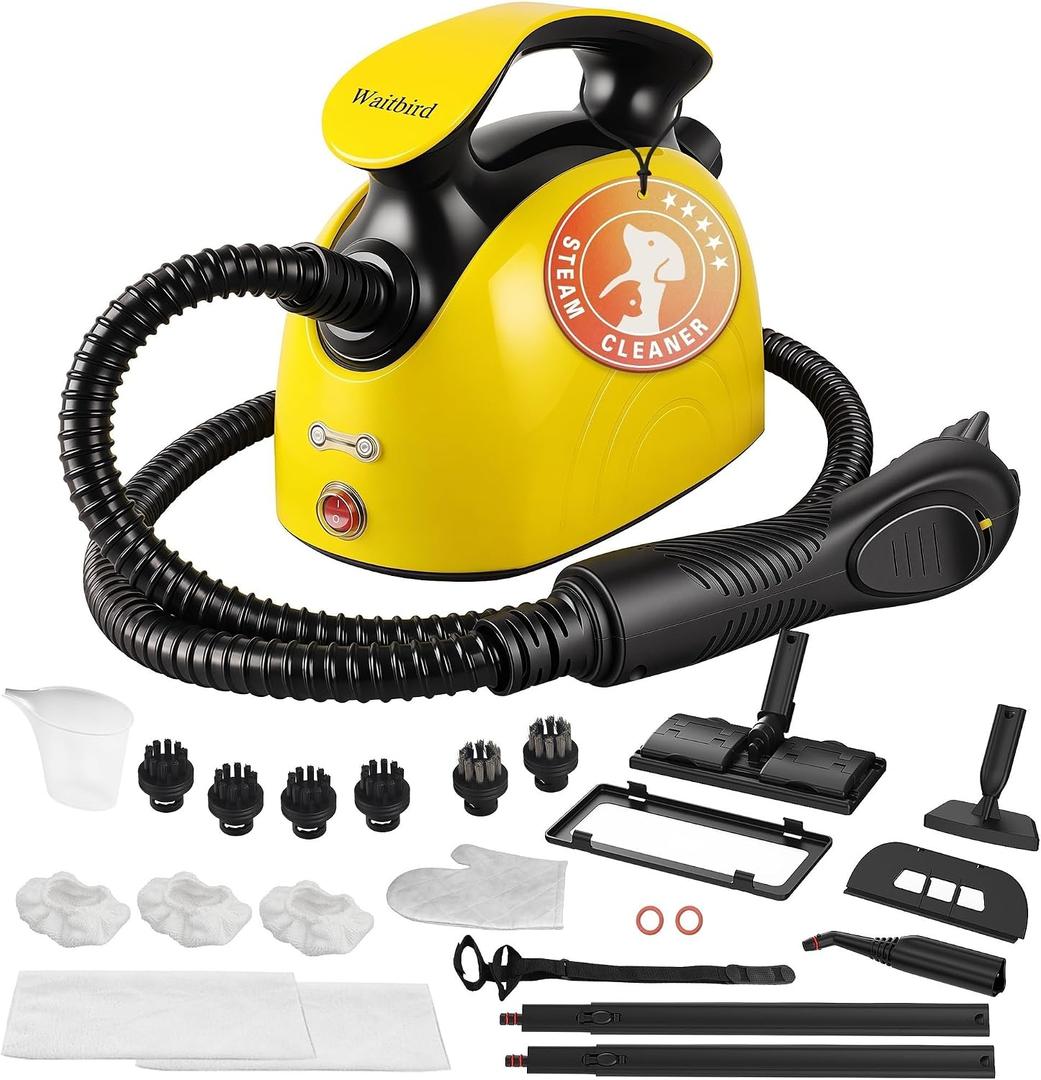 Waitbird Steam Cleaner, Steam Cleaner For Home, Handheld Steamer For Cleaning With 21 Accessories, 248 F High Temperature, Suitable for Grout, Floor. Sofas, Upholstery, Carpets