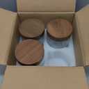 16oz 4 Pack Overnight Oats Containers with Lids, Glass Mason Jars with Acacia Wood Airtight Lids, Wide Mouth Meal Prep Storage Jars for Yogurt, Chia Pudding, Salad, Parfait, Snacks, Spice