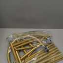 MISSLO Heavy Duty Clothing Rack with Wheels Rolling Clothes Racks for Hanging Clothes, Coats, Garment, Dress, Gold