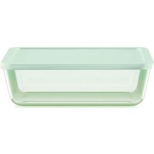 Pyrex Colors Tinted Large Rectangular Food Storage Container, Snug Fit Non-Toxic Plastic BPA-Free Lids, Freezer Dishwasher Microwave Safe, And Cutting Board And Paring Knife Set