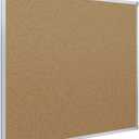 Mead Corkboard, Framed Bulletin Board, 3' x 2', Cork Board, Aluminum Frame (85361)