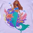 Disney Girls' Disney's the Little Mermaid (Live-action) Girls T-shirt & Bike Short 2pc Set - Ariel, Flounder, Sebastian - Girl 4-16 (XL)