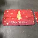 Arttown Merry Christmas Xmas Bathroom Rug Mat Set of 2, Cute Gnome Gray Washable Cover Floor Rug Carpets Floor Bath Mat Bathroom Decorations size Big 31x19 Inch, Small 23x15 Inch