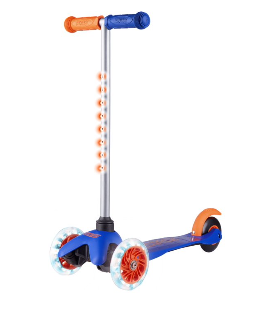 Ignight 3 Wheel Blue Scooter with Light up Wheels & Tbar, for Unisex Ages 3+