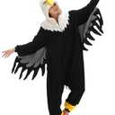 LZBXBXDA Adult Bird Onesie Pajamas Animal Cosplay Costume Sleepwear Homewear Halloween Christmas Loungewear for Women Men Black XL