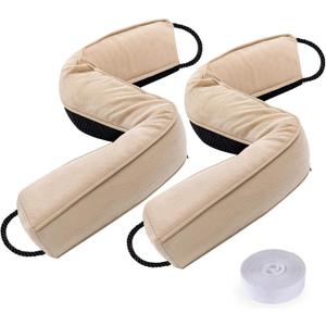 Sunolga Door Draft Stopper with Removable Cover, 36", Beige, 2-Pack