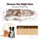 Plush Faux Fur Dog Bed for Large Dogs, Fluffy Luxury Dog Mattress, Fuzzy Dog Bed Mat Soft Flat Dog Beds Washable and Waterproof Pet Dog Rug Bed, Extra Large Orthopedic Dog Bed, Brown, 50"