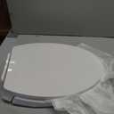 SS114 Elongated Toilet Seat Compatible with TOTO SS113/SS154/SS224/SS204, Soft Close Elongated Toilet Seat, Traditional Toilet Seat Replacement with Toilet Bolts and Nut - Cotton White