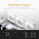 Iota L36 WH AIO CPU Liquid Cooler 360mm with Temp Digital Display,ARGB Aluminum Alloy Pump,Fluid Dynamic Bearing PWM Fans,TDP300W Water Cooling System for Intel LGA 115x/1200/1700/1851 & AMD AM4/AM5