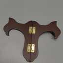 Tatuo 4 Packs 4 Inch Wooden Display Stand Decorative Plate Stands for Display Picture Frame Holder Easels(Brown)