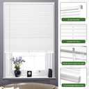 Kokorona Cordless Mini Blinds Horizontal Venetian Blinds Vinyl Window Shades Light Filtering Privacy Room Darkening Blinds for Bedroom, Kitchen, Office, 38" W X 64" H, White