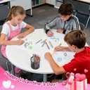 2 x 24 Pcs Valentines Day 6-In-1 Multicolor Retractable Ballpoint Pens Bulk with Cards Party Favors School Office Gifts Exchange Classroom Rewards Goodie Bags for Kids Students Teachers Teens Adults