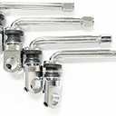 (4) Chrome 2.8" TPMS Valve Stems With TPMS Adapter  90 Degree  Multi-Piece Wheels  HRE MIRO FORGIATO WORK SSR WEDS