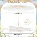 Aodaer 3 Pieces White Paper Umbrella 33 Inches Decorative Oiled Umbrella with Foldable Storage Box Chinese Japanese Parasol Umbrellas for Wedding Bridal Props Party Decor DIY Painting Craft