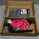 HAWENS Bike Training Wheels Mute Flash Wheels with Adjustable Bicycle Stabilizer Mounted Kit Compatible for 12 14 16 18 20 inch Single Speed Bike (Pink)