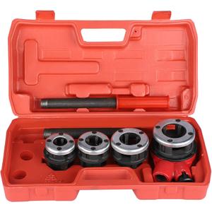 GOTOTOP Pipe Threader Ratchet Kit, 3 Die Ratcheting Pipe Threading Tool Set 1/2"", 3/4"", 1"", Portable Cast Iron Pipe Threading Set, for Professional Cutting & Pipe Threaders, GOTOTOPkcv705ax8y