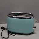 Mueller Retro Toaster 2 Slice with 7 Browning Levels and 3 Functions: Reheat, Defrost & Cancel, Stainless Steel Features, Removable Crumb Tray, Under Base Cord Storage, Turquoise
