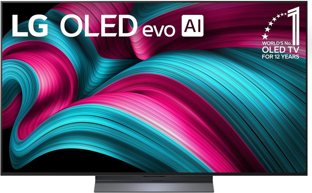 LG 55-Inch Class OLED evo AI 4K C5 Series Smart TV w/Dolby Atmos, Dolby Vision, HDR10, AI Super Upscaling 4K, Filmmaker Mode, Wow Orchestra, Alexa Built-in (OLED55C5PUA, 2025)