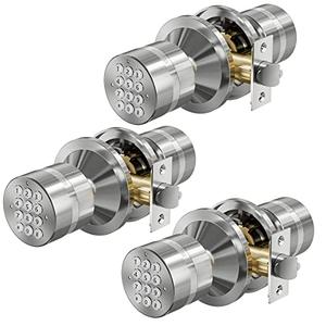 Signstek Keyless Digital Electronic Entry Security Safety Door Lock Locker (Satin Nickel, 1 Pack)