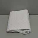 Extra Long White Boho Shower Curtain Woven Fabric Cute 84 Inch Shower Curtain, 72 x 84 Tufted Leaves Textured Striped Modern Farmhouse Minimalist Cloth for Bathroom