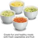 Hamilton Beach 3-in-1 Electric Vegetable Spiralizer for Veggie Noodles, Zoodle Maker & Slicer With 3 Cutting Cones for Spaghetti, Linguine, and Ribbons, 6-Cups, Black (70930)