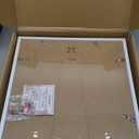 Hongkee 12x12 White Picture Frame set of 3, Made of Real Glass and Wooden Square Photo frame - Displays Picture 8x8 With Mat or 12 x 12 Without Mat, Desktop & Wall Collage Photo Frame