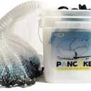 BasicGear Pancake Cast Net – Heavy-Duty 1.0+ lb/ft Weights, 4ft to 12ft Radius, Multiple Mesh Sizes, Pro Grade, Freshwater & Saltwater