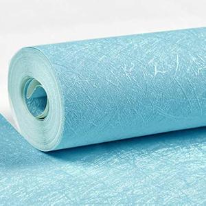 MelunMer Blue Peel and Stick Wallpaper Silk Embossed Self Adhesive Removable Wallpaper Bathroom/Bedroom Waterproof Blue Contact Paper for Cabinets Wrapping Sticker Paper Shelf Liner 118In L 15.7In W