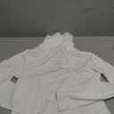 Women's Long Sleeve Casual Lightweight Turtleneck Top Slim Fit Thermal Active Layer Shirts, White, L