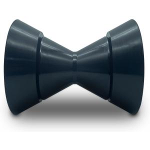 4" Boat Trailer Roller Assembly Bow Roller with Spoke fits 1/2" Shaft (Black)