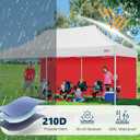 MASTERCANOPY Instant Canopy Tent Sidewall for 10x20 Pop Up Canopy, 1 Piece, Red