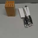 Aiheal Steak Knives Set of 8 with Beech Knife Block, 4.5 Inch Steak Knives with Unique Waved Pattern, Non Serrated Stainless Steel Steak Knife Set, Full Tang Handle Design for Kitchen Dinner