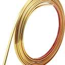 16.4ft Peel and Stick Molding Trim, Flexible Mirror Wall Ceiling Floor Cabinet Tile Edge Moulding (5mx8mm, Shiny Gold)
