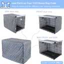 Explore Land Pattern Dog Crate Cover for 24 Inches Wire Cage, Heavy-Duty Polyester 1 2 3 Doors Standard Metal Pet Kennel Enclosure (Morocco)