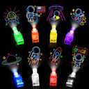Bamamon 32 Pcs Space Themed Party Favors for Kids Finger Lights Light Up | Glow in The Dark Toys Space Birthday Decorations, Goodie Bag Fillers Classroom Prizes Gift Pinata Stuffers for Boys Girls