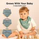 KeaBabies 8-Pack Muslin Baby Bibs for Boys, Girls - Muslin Bandana Drool Bibs for Baby Girl & Boy, Drooling Newborn, Teething Toddler, Infant 0-36 Months, Soft Cotton Extra Absorbent (Mirage)