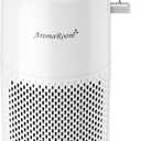 AromaRoom Air Purifiers for Bedroom with True HEPA13 Filters 3-in-1, Pet Air Purifier with Aroma Pad for Wildfires Smoke Pollen Dander, 22dB Quiet Air Cleaners for Baby Room Office Dorm (Pearl-White)