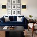 HEQIQEH Modern Style Battery Operated RGB Wall Sconces Adjustable LED Cube Indoor Up and Down Wall Lamp with Remote Control, Dimmable Wall Lighting Fixtures for Bedroom, Hallway, Living Room 2-Pack,