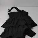 Women's Backless Bow Tie Short Dress Summer Models Sexy Halter Dresses (Black) XL