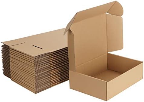 MEBRUDY 10x7x3 Inches Shipping Boxes Pack of 25, Corrugated Cardboard Box for Mailing Packing Literature Mailer