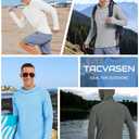 TACVASEN Mens UPF 50+ Fishing Shirts Rash Guard Long Sleeve UV Sun Hoodie Hiking Running Swim Athletic Workout Shirt SPF Protection Grey