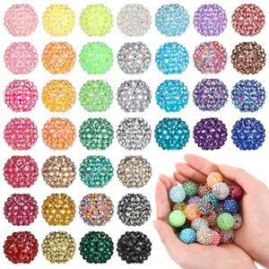 Amazon.com: Loetere 40 Pcs 20 mm Rhinestone Beads Bulk Crystal Round Disco Ball Chunky Bubblegum Beads for Pens Bracelets Charms Craft European Style Jewelry Making Supplies Christmas(40 Colors) : Arts, Crafts & Sewing