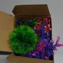 Ameliade Aquarium Artificial Plastic Plants Decorations and Rock Cave Decor Set Goldfish Betta Fish Tank Accessories Small Large Fish Bowl Ornaments