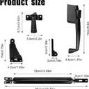 Storm Door Closer & Screen Door Handle, Black Heavy Duty Screen Door Closer Replacement Kit Shock Absorber Bracket with Screen Door Spring Storm Door Latch Protecting from Strong Winds