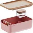 Cubbi - Airtight Box with Tray - Silicone Seals - 100% Air-Tight Storage Box with Accessories Pink